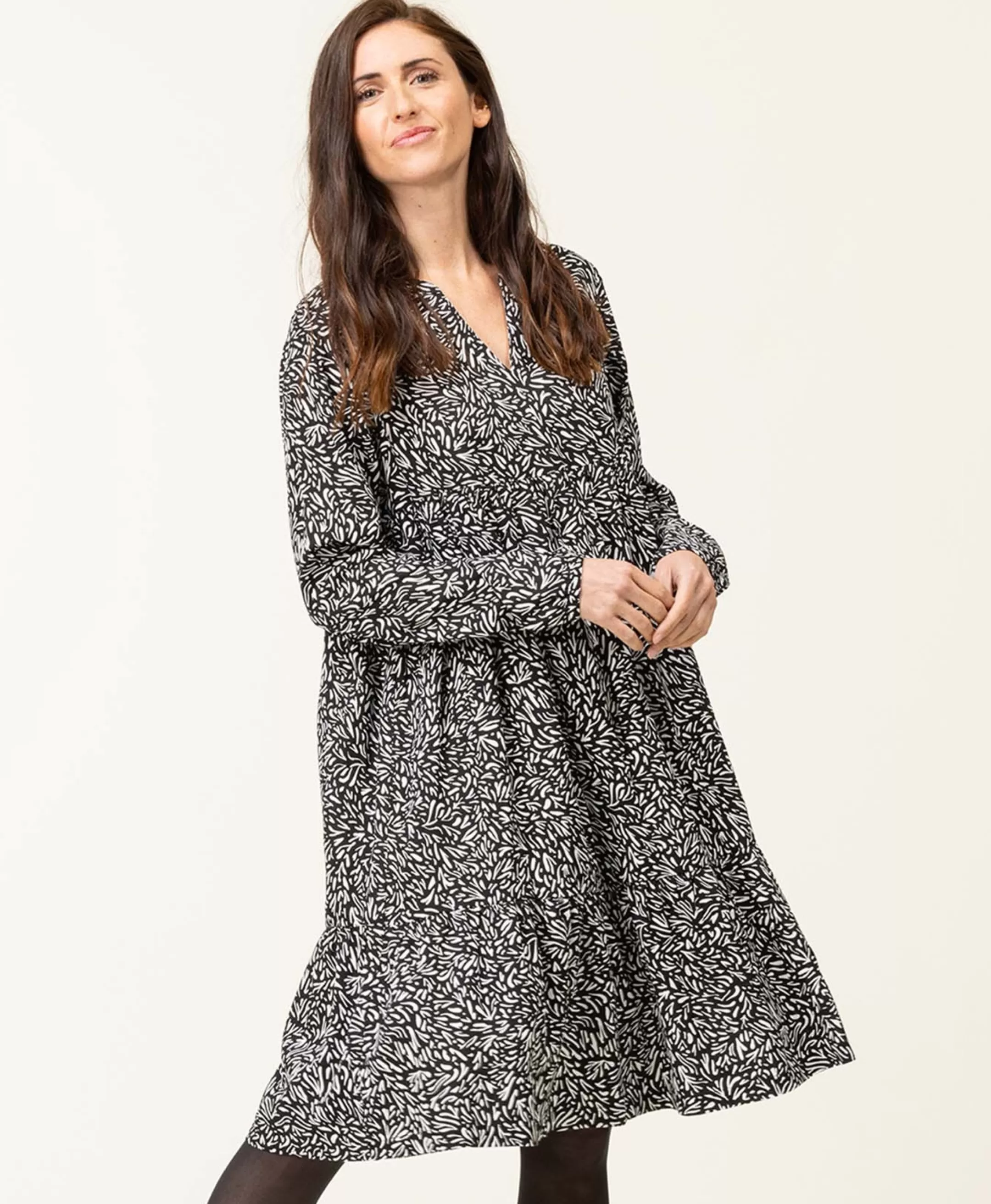 Terre de Marins ROBE ML IMPRIME NOIR RULLY Online