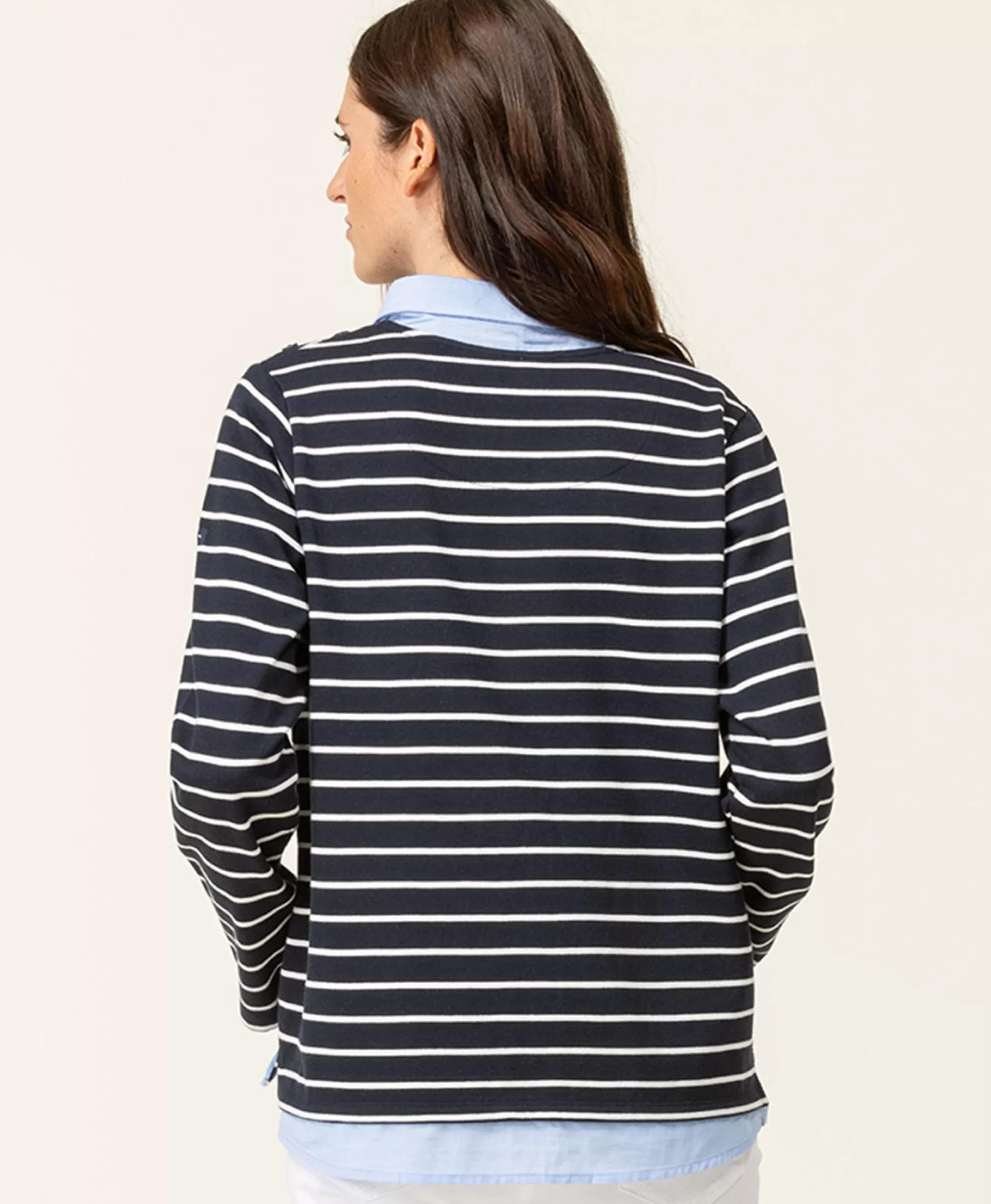 Terre de Marins SWEAT FOND INDIGO RAYE NATUREL CARALY Flash Sale