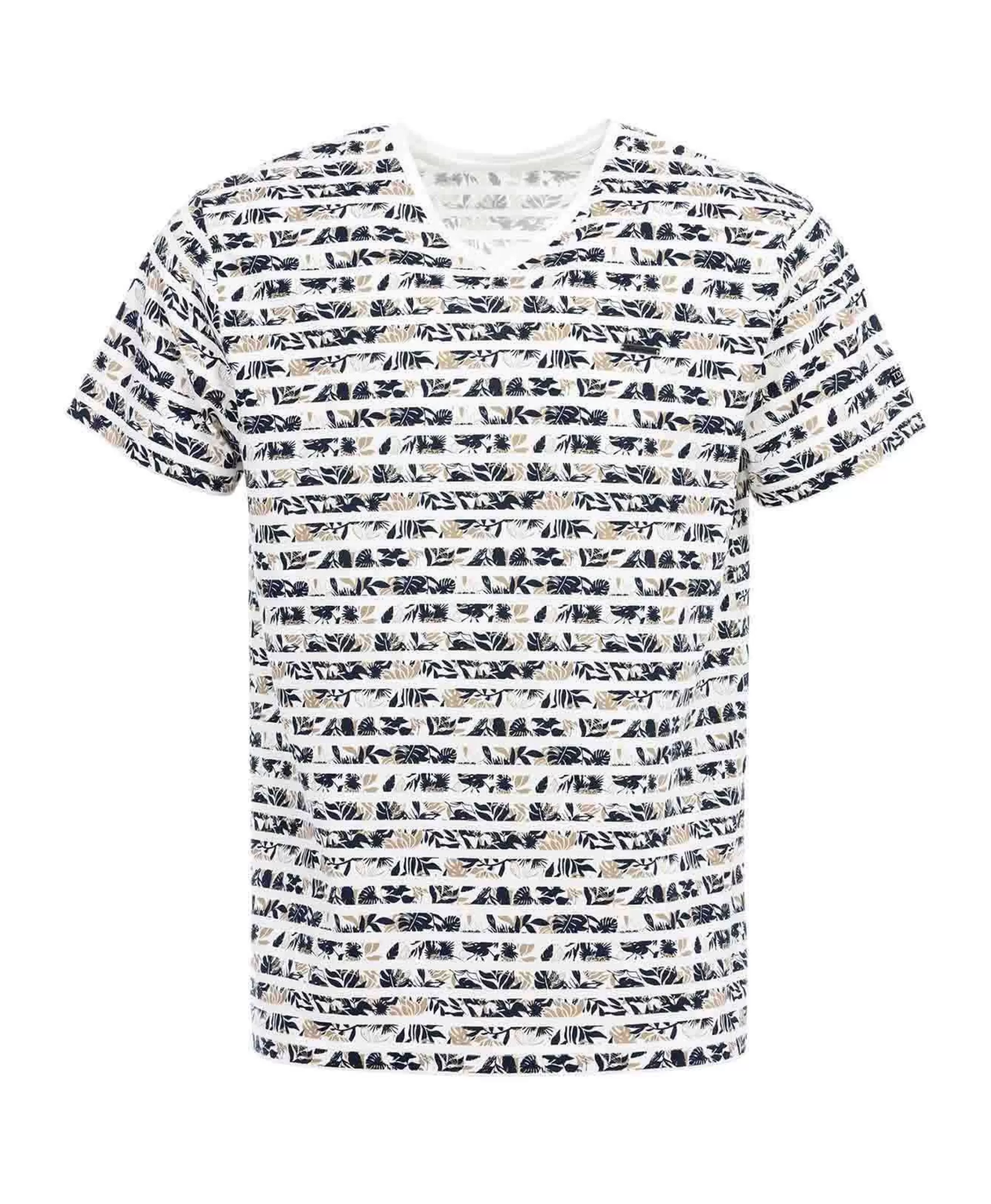 Terre de Marins TEE SHIRT MC FOND BLANC RAYE BLEU FARDOL Discount