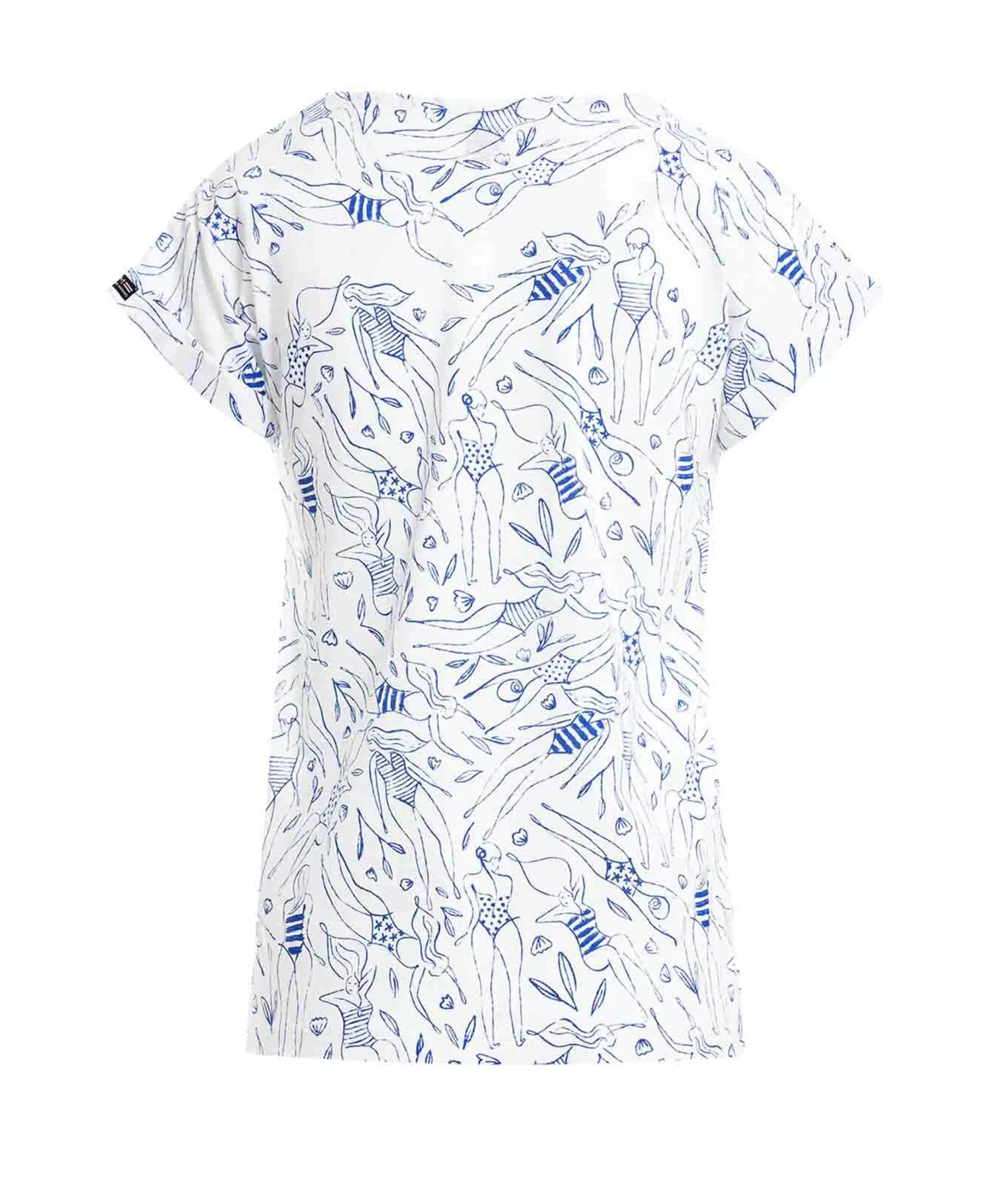 Terre de Marins TEE SHIRT MC IMPRIME BLEU PATCHY Store