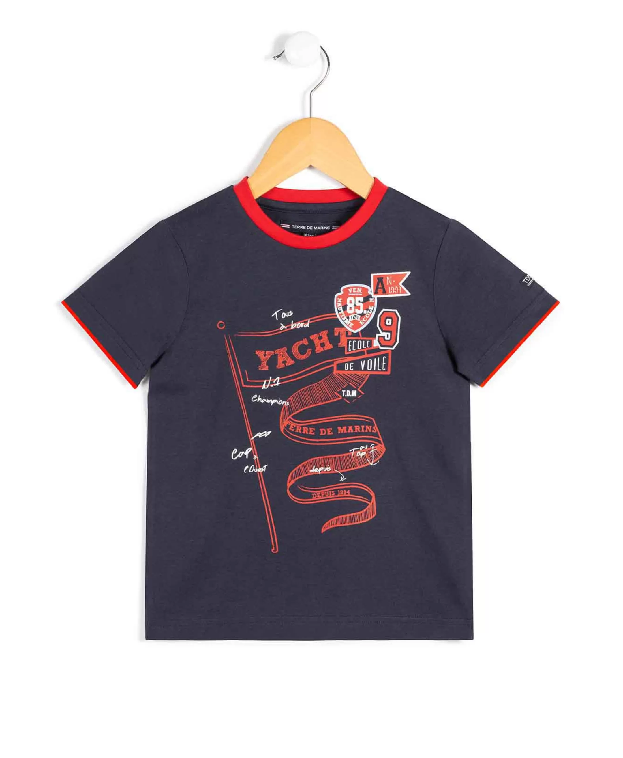 Terre de Marins TEE SHIRT MC INDIGO ADEUX Best Sale