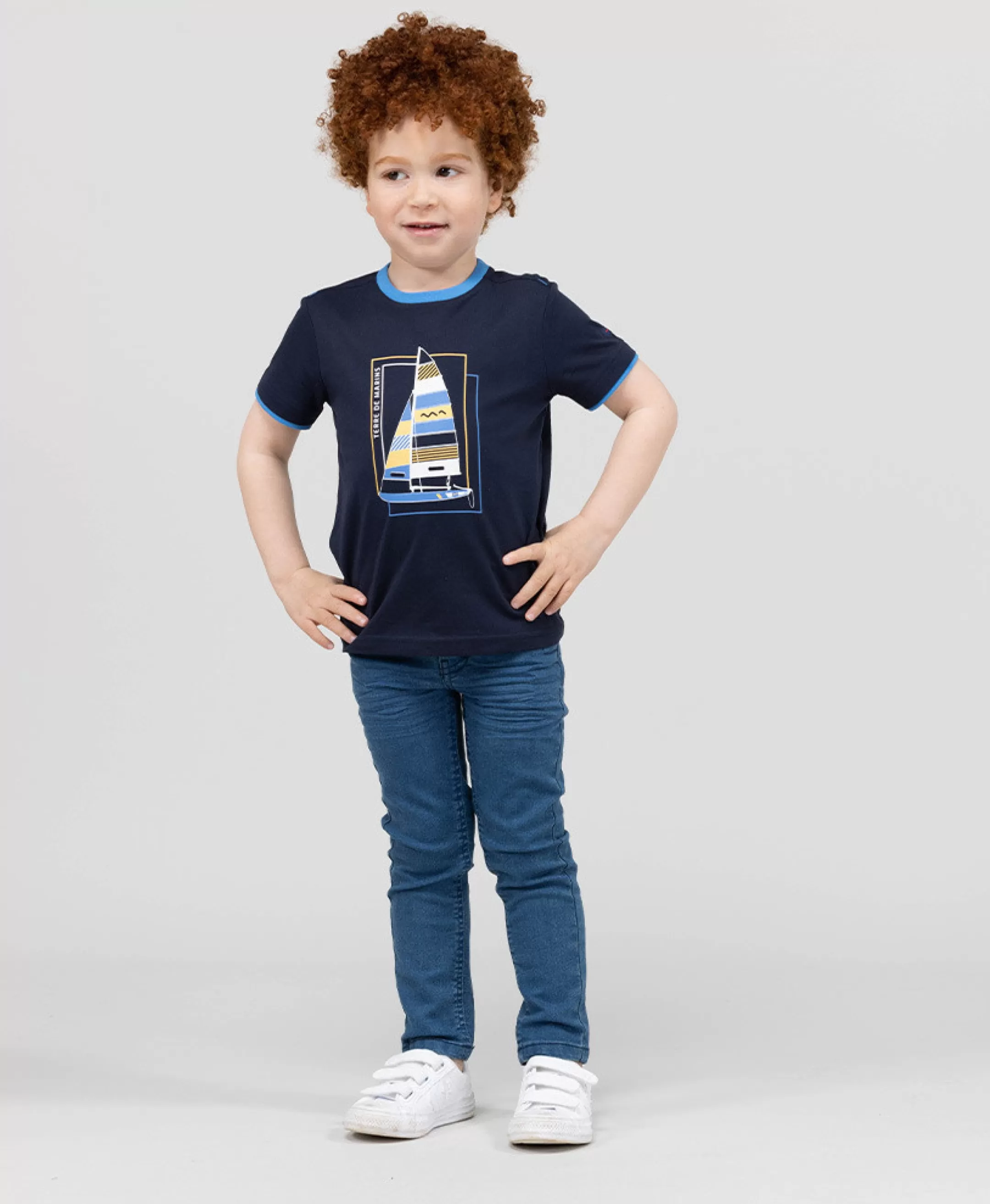 Terre de Marins TEE SHIRT MC INDIGO AXUL Fashion