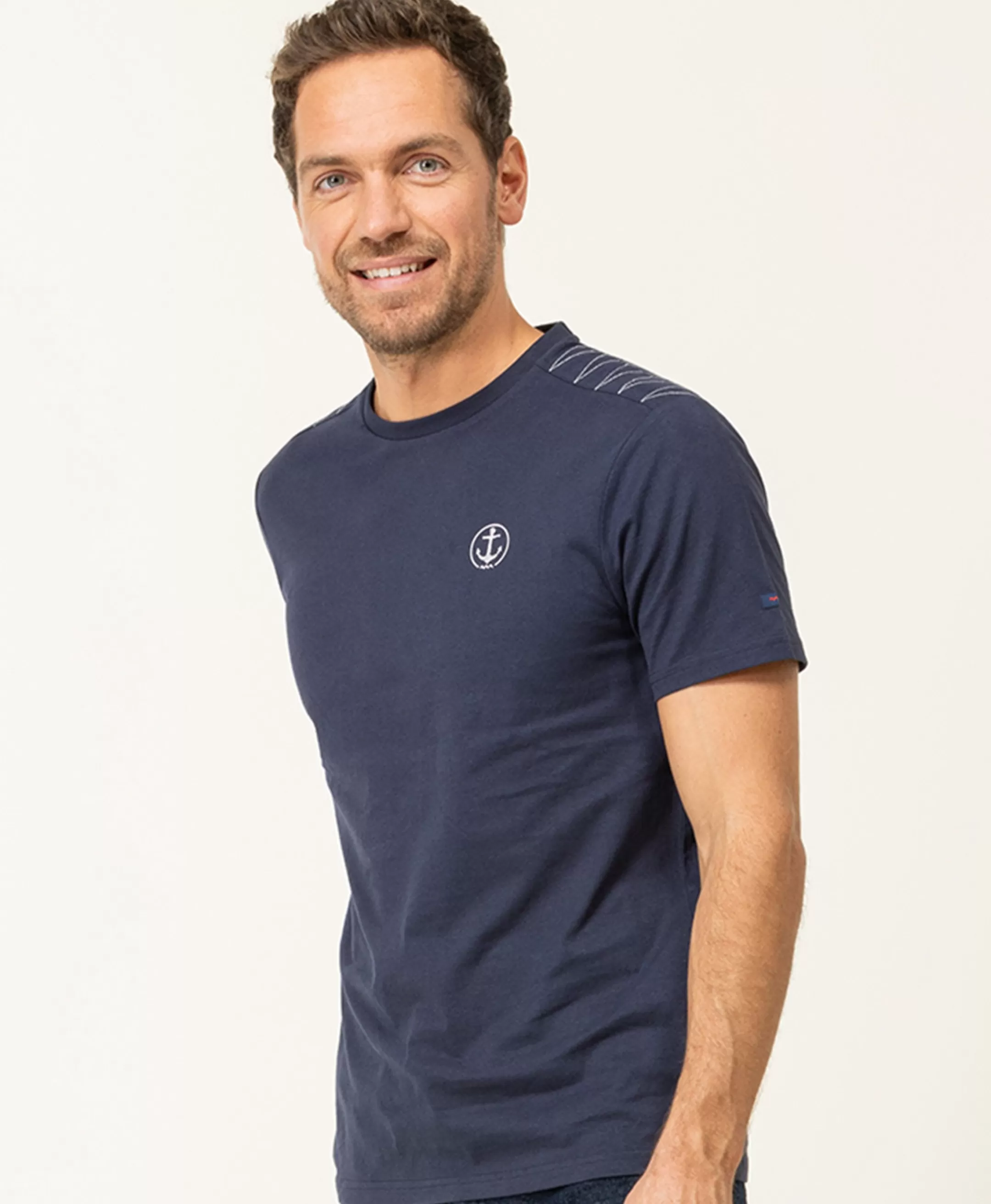 Terre de Marins TEE SHIRT MC INDIGO TAPOR New