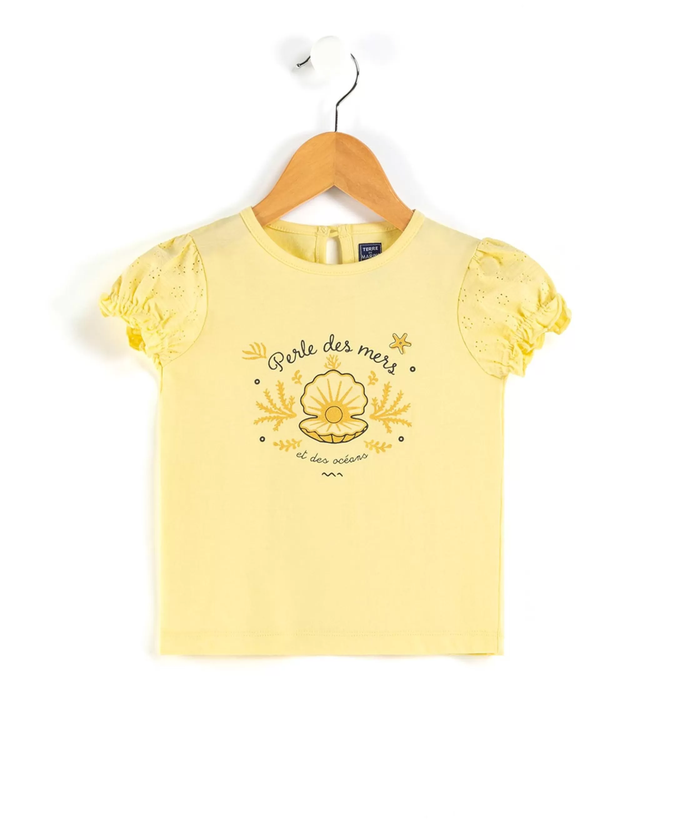 Terre de Marins TEE SHIRT MC JAUNE BLANCHI ADOVE Hot