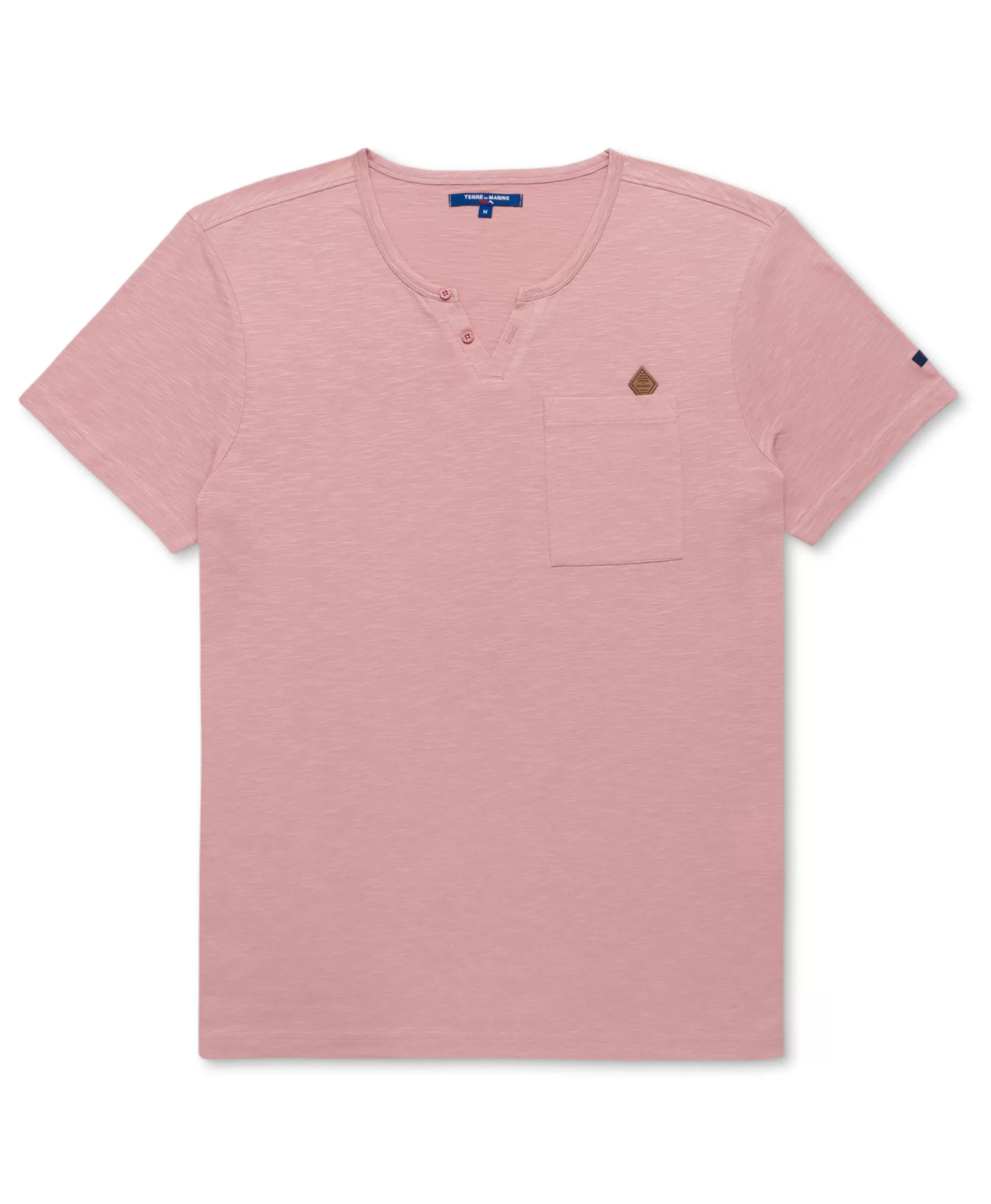 Terre de Marins TEE SHIRT MC VIEUX ROSE AGOR Shop