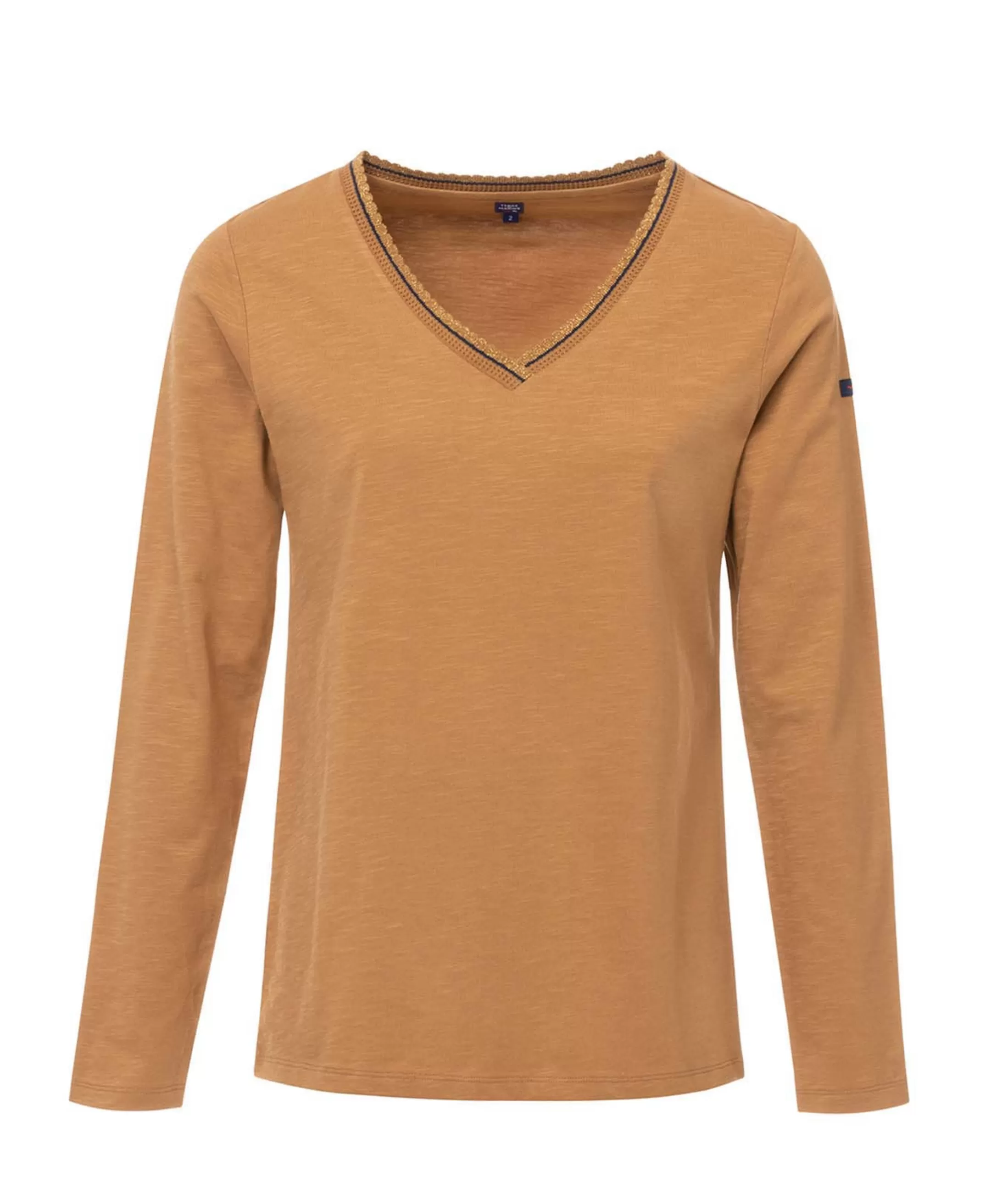 Terre de Marins TEE SHIRT ML CAMEL CLAIR ERODA Clearance