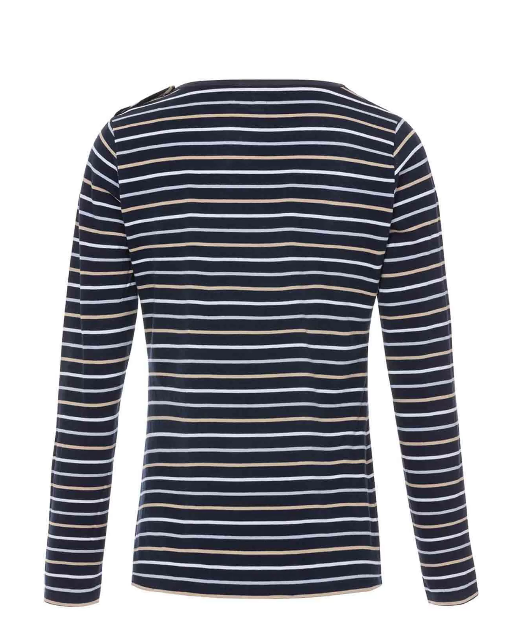 Terre de Marins TEE SHIRT ML FOND INDIGO RAYE MULTICOLORE SABIRE Fashion
