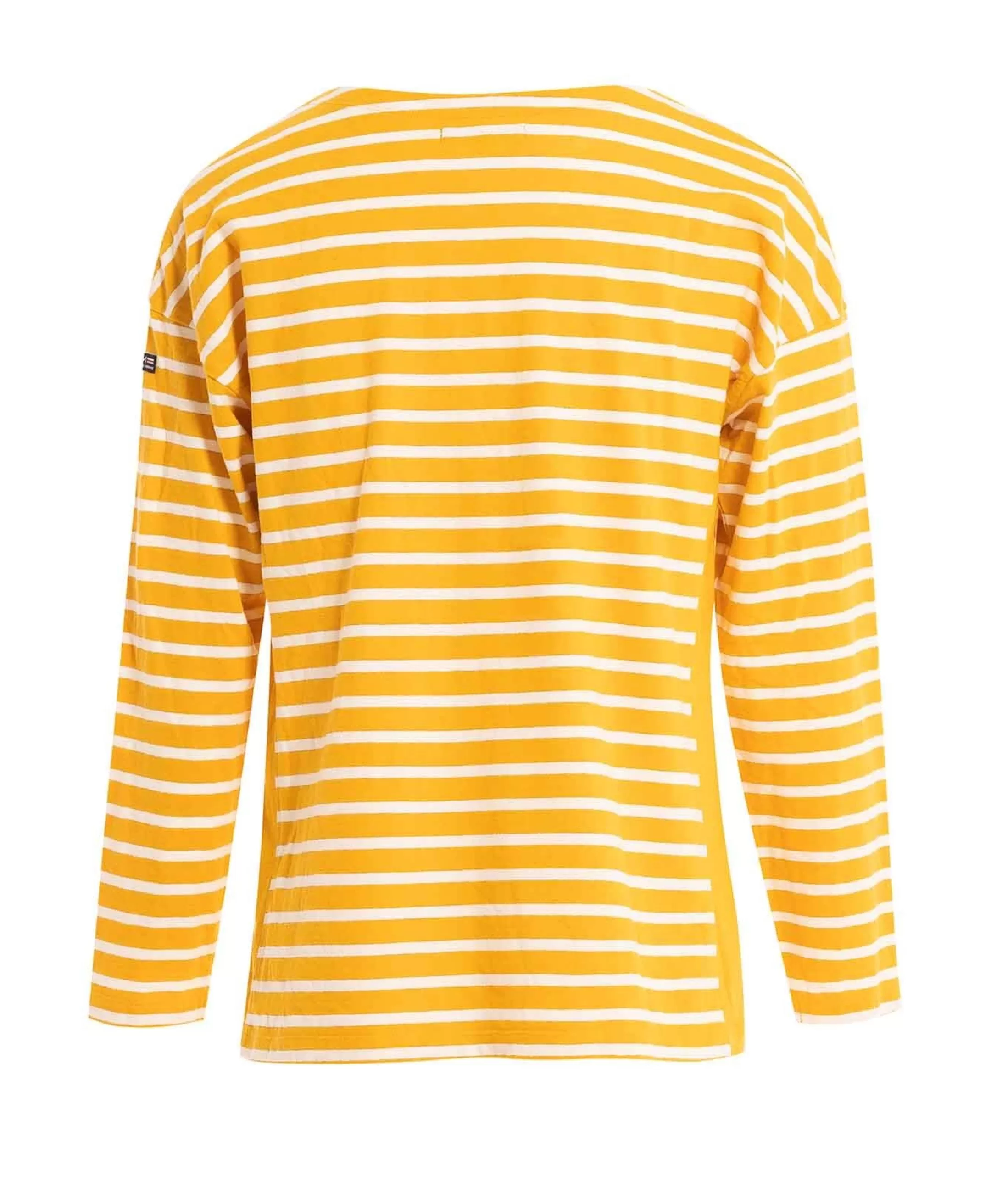 Terre de Marins TEE SHIRT ML FOND NATUREL RAYE JAUNE ABOR Outlet