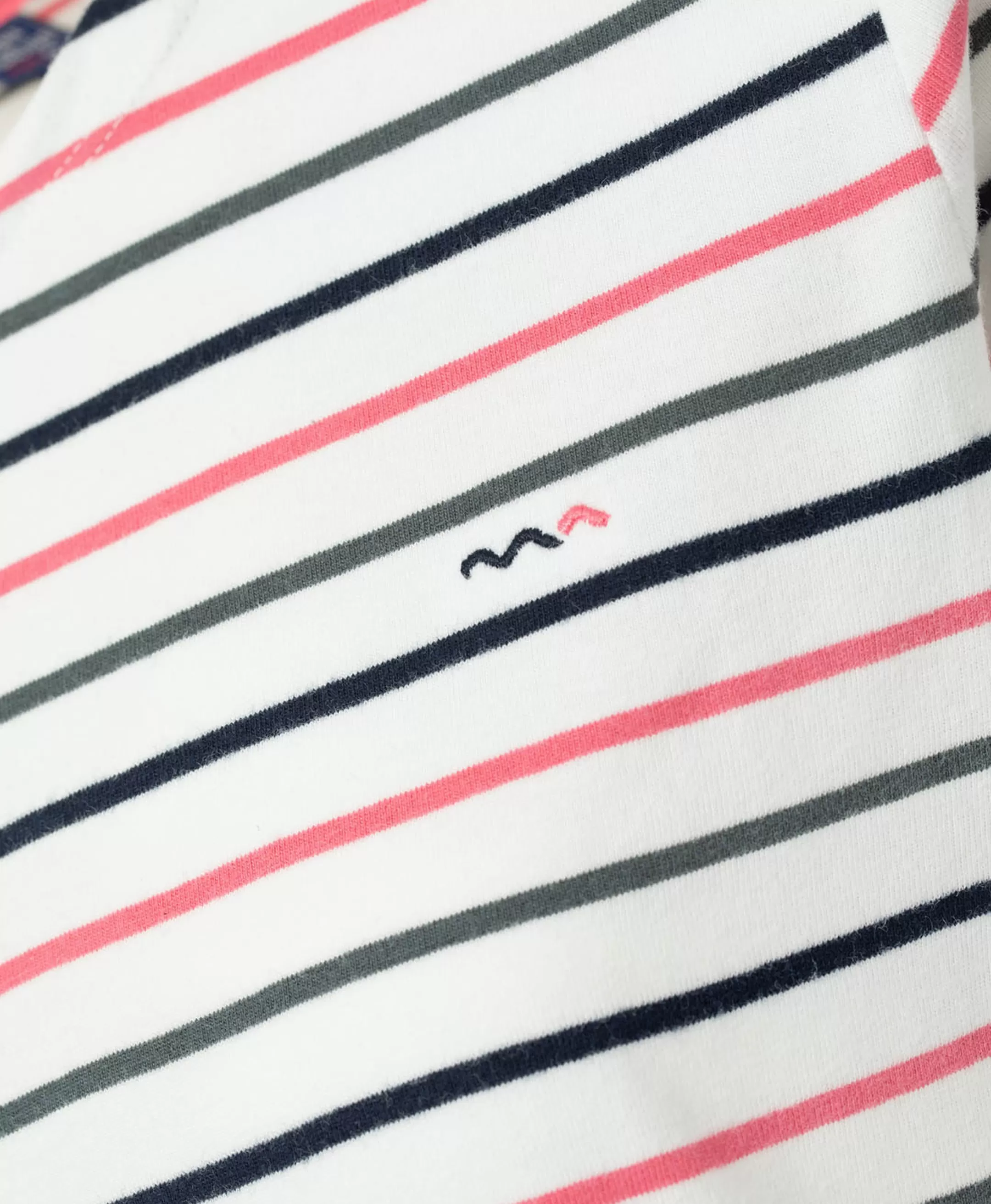 Terre de Marins TEE SHIRT ML FOND NATUREL RAYE MULTICOLORE SABIRE Discount