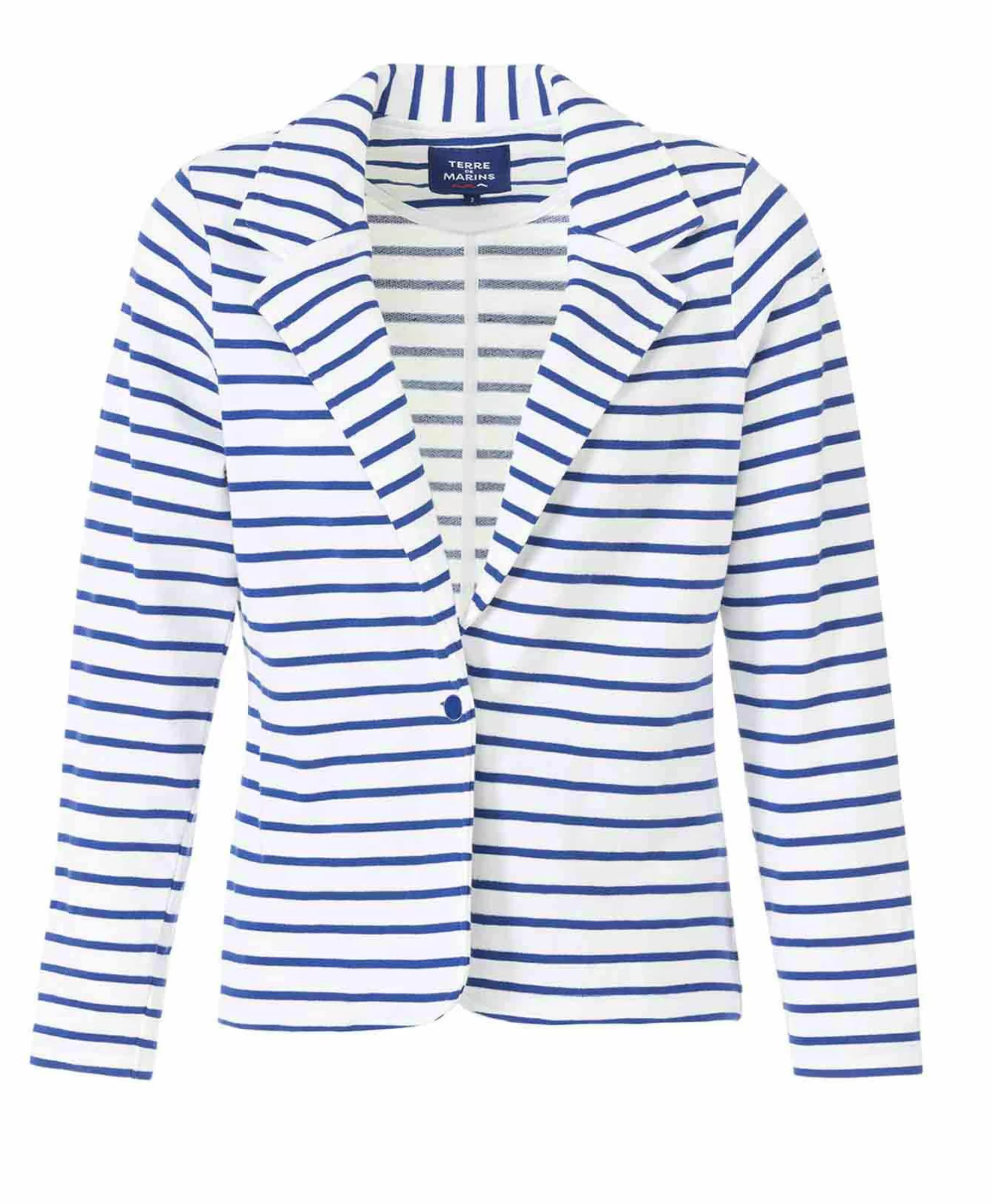 Terre de Marins VESTE ML FOND BLANC OPTIC RAYE BLEU JACANA Store