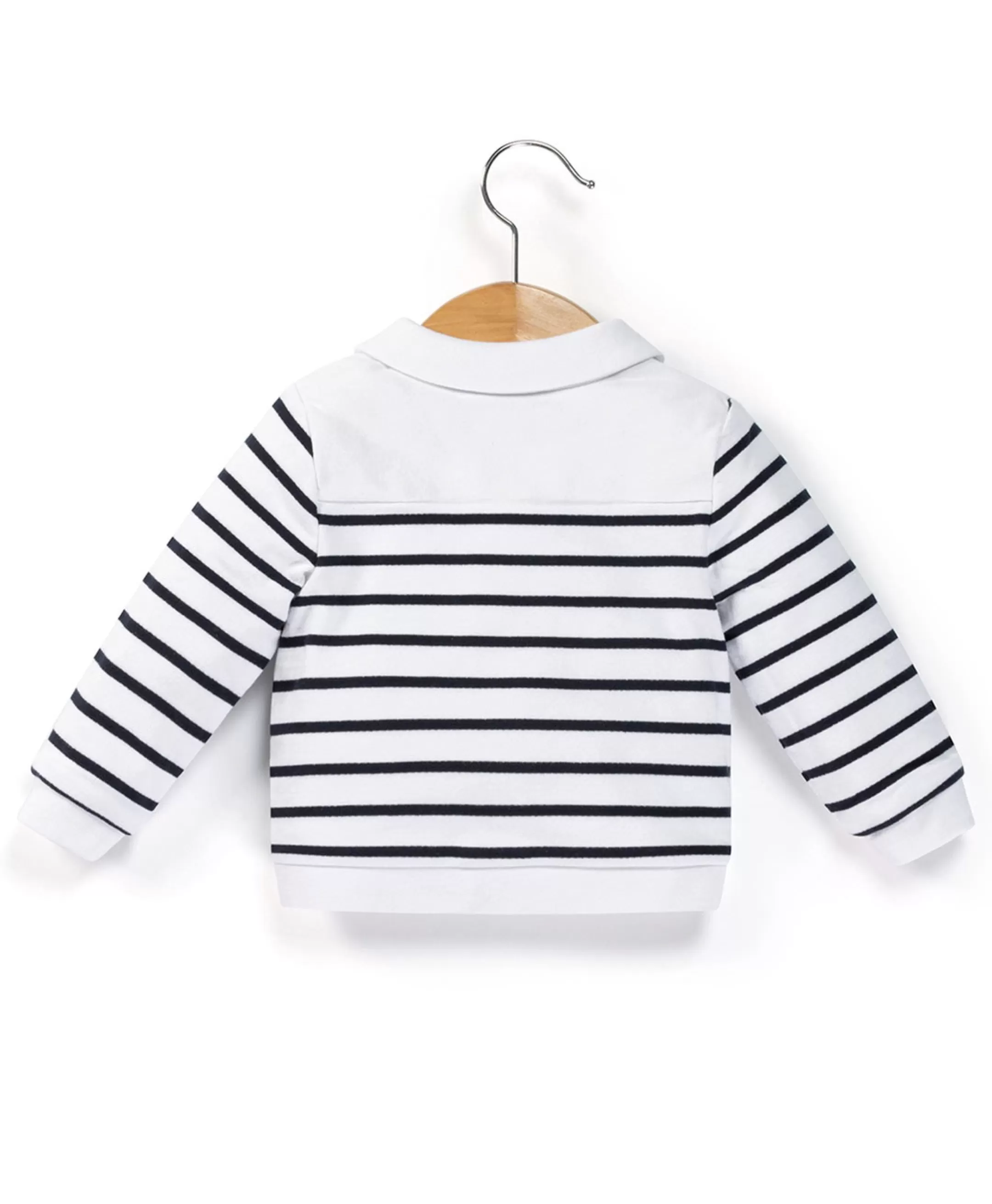 Terre de Marins VESTE ML FOND BLANC RAYE INDIGO SARADI Shop