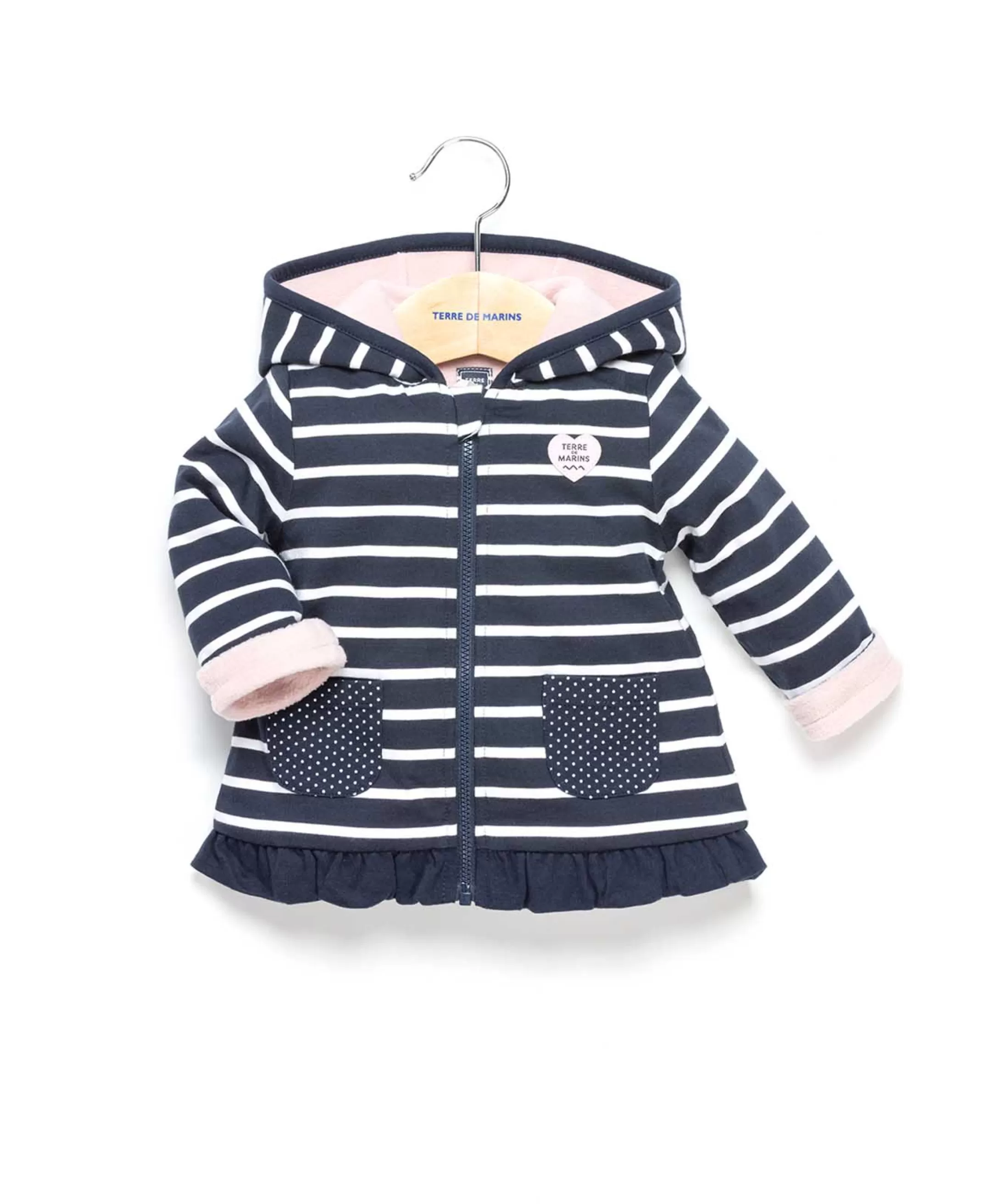 Terre de Marins VESTE ML FOND INDIGO RAYE BLANC PANGILA Fashion