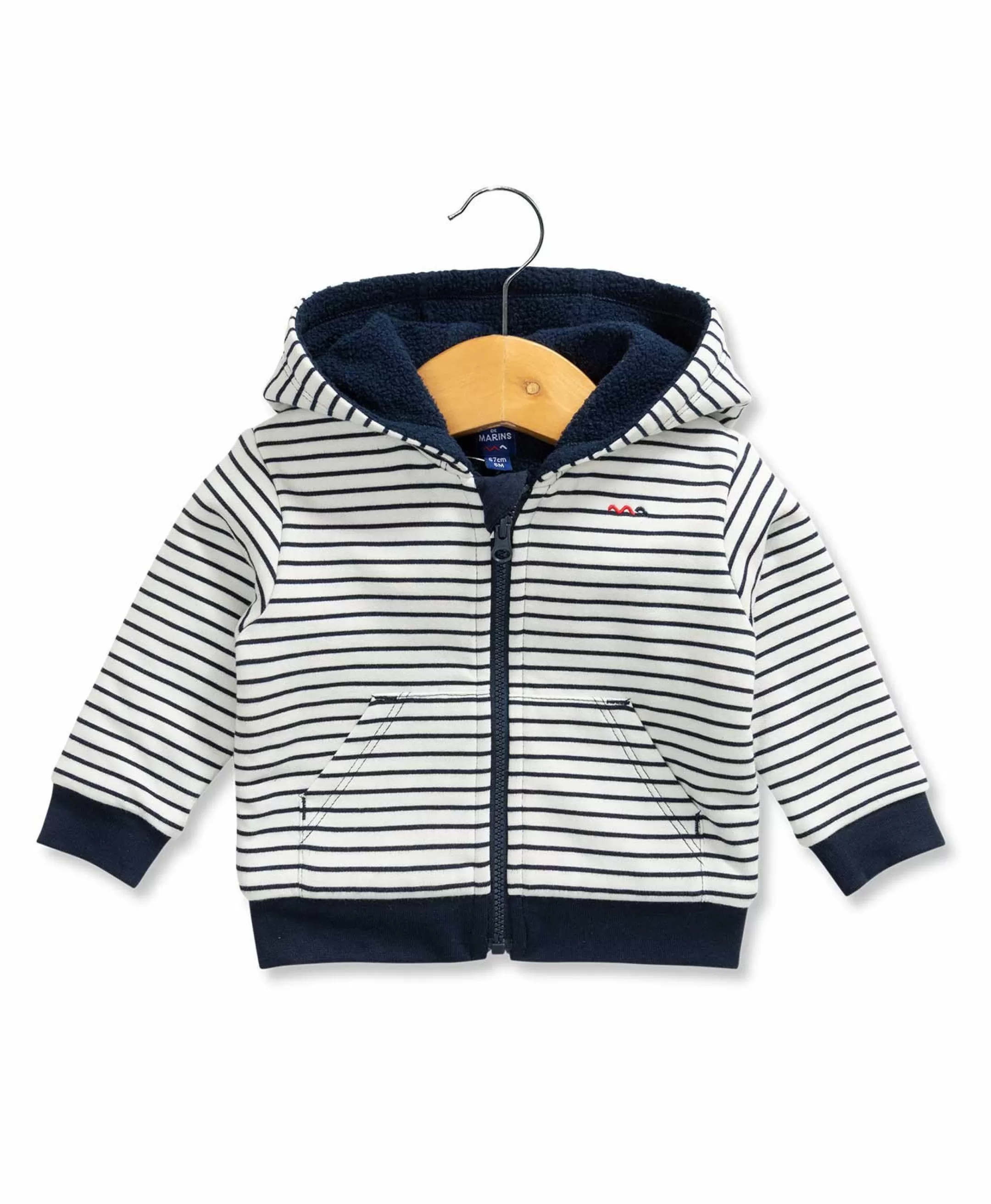 Terre de Marins VESTE ML FOND NATUREL RAYE INDIGO VOLT Shop