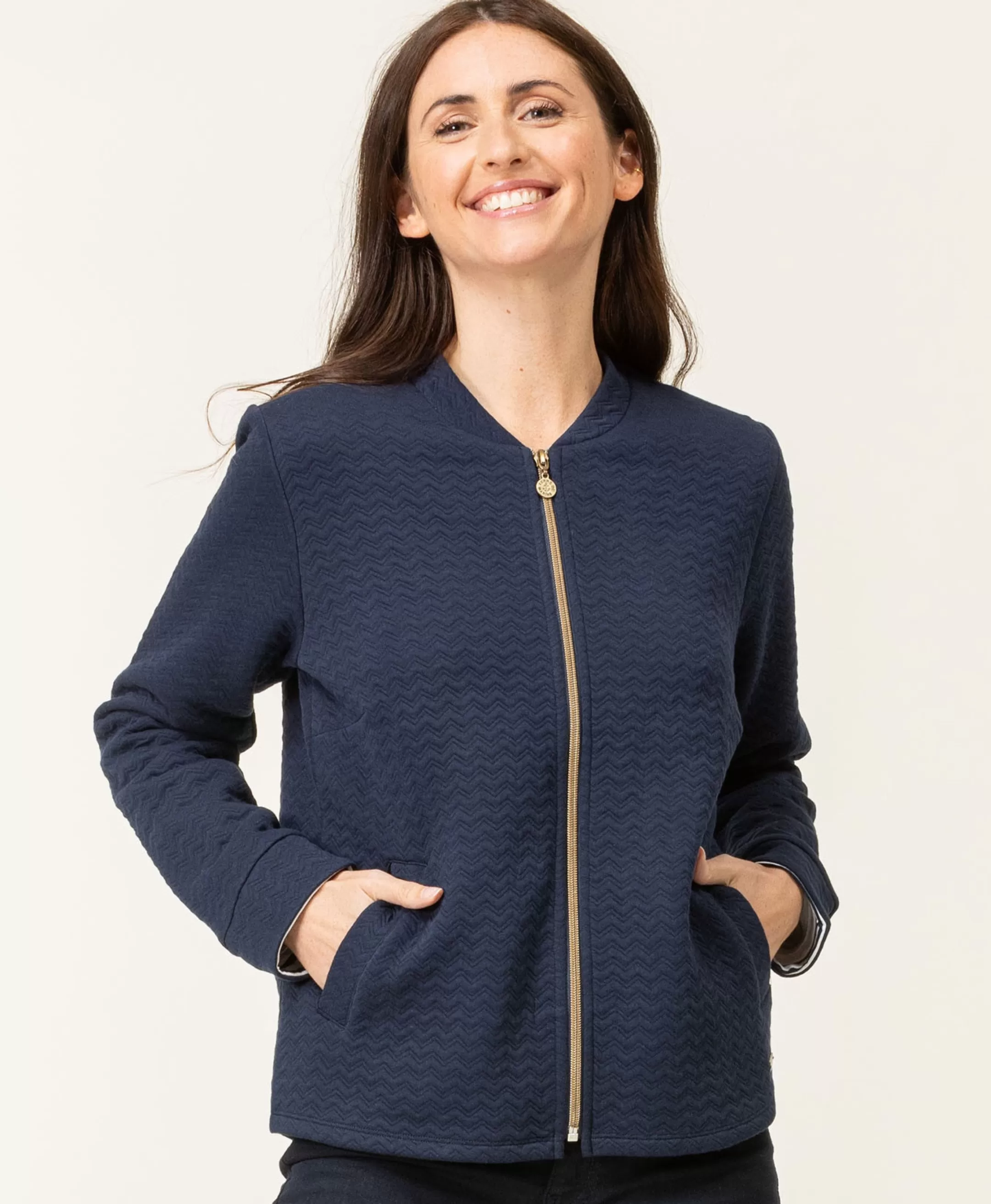 Terre de Marins VESTE ML INDIGO VINELLE Best Sale