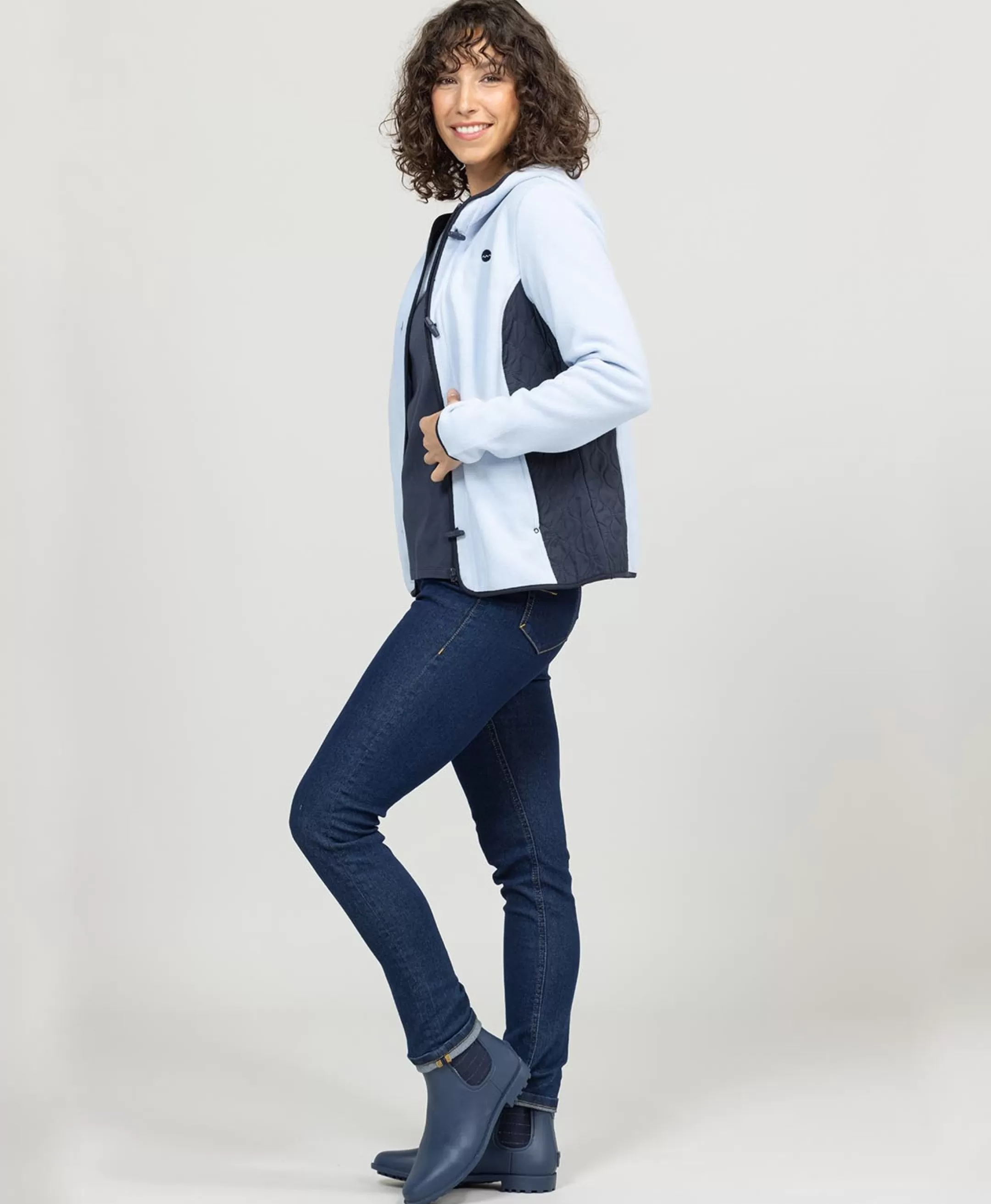 Terre de Marins VESTE POLAIRE BLEU CACHEMIRE NECAR Best Sale